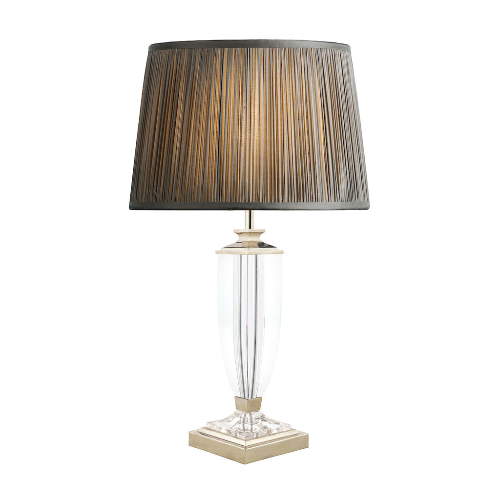 Carson Polished Nickel & Crystal Table Lamp Base Large by Laura Ashley
