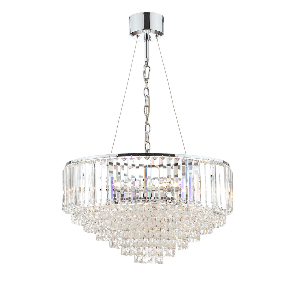 Vienna Crystal & Polished Chrome 9 Light Chandelier by Laura Ashley
