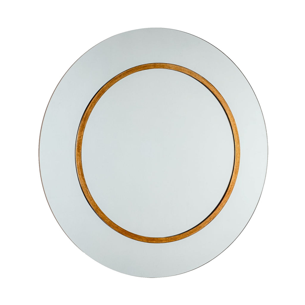 Maya Round Mirror with Mottled Bronze Band by Laura Ashley