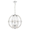 Aidan Glass & Polished Chrome 3 Light Globe Chandelier by Laura Ashley