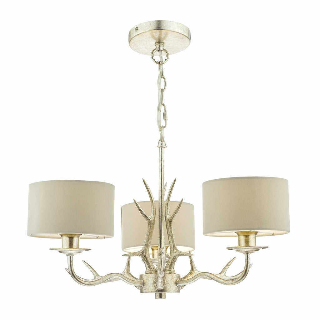 Mulroy Antler 3 Light Chandelier with Shades by Laura Ashley