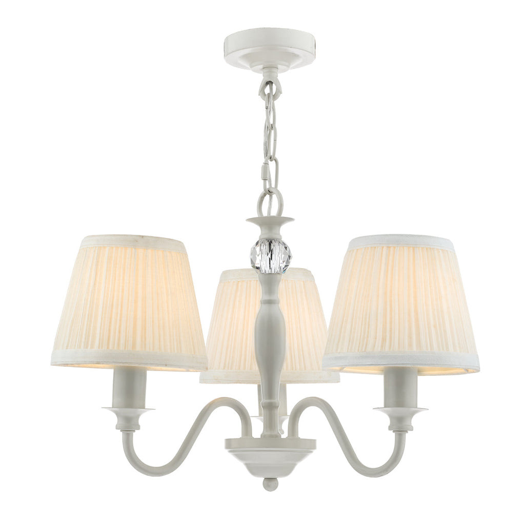 Ellis 3 Light Pendant Grey with Shades by Laura Ashley