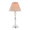 Ellis Polished Chrome Spindle Table Lamp with Grey Shade by Laura Ashley