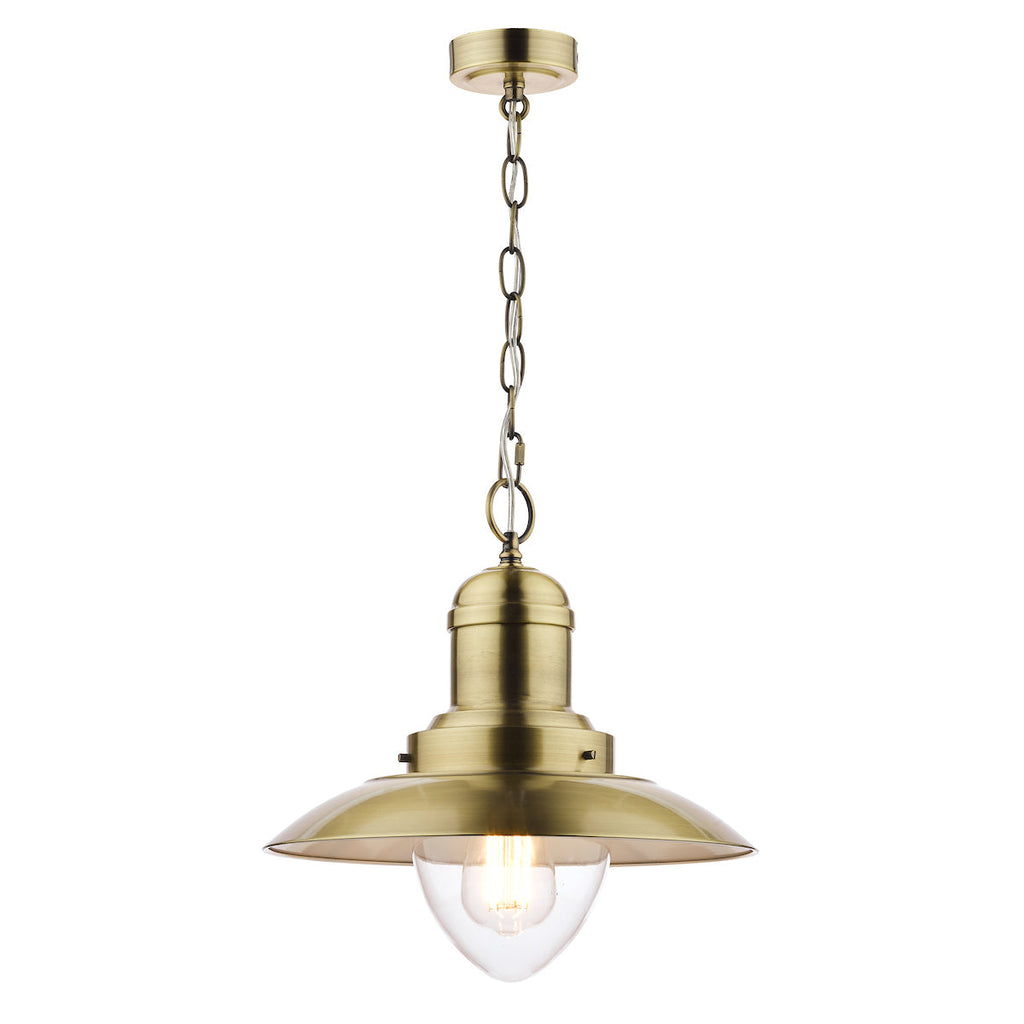Corbridge Antique Brass 1 Light Fisherman Ceiling Light by Laura Ashley