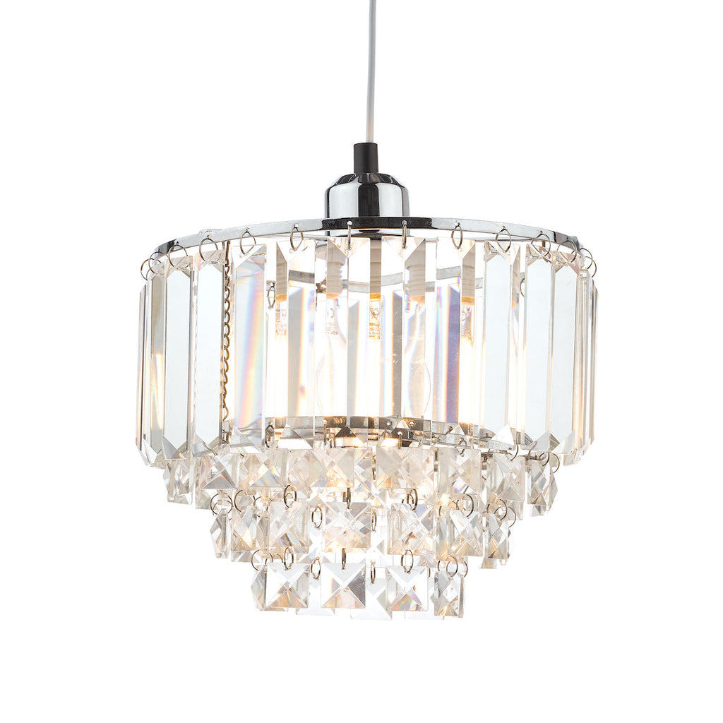 Vienna Crystal & Polished Chrome Easy-Fit Pendant Shade by Laura Ashley