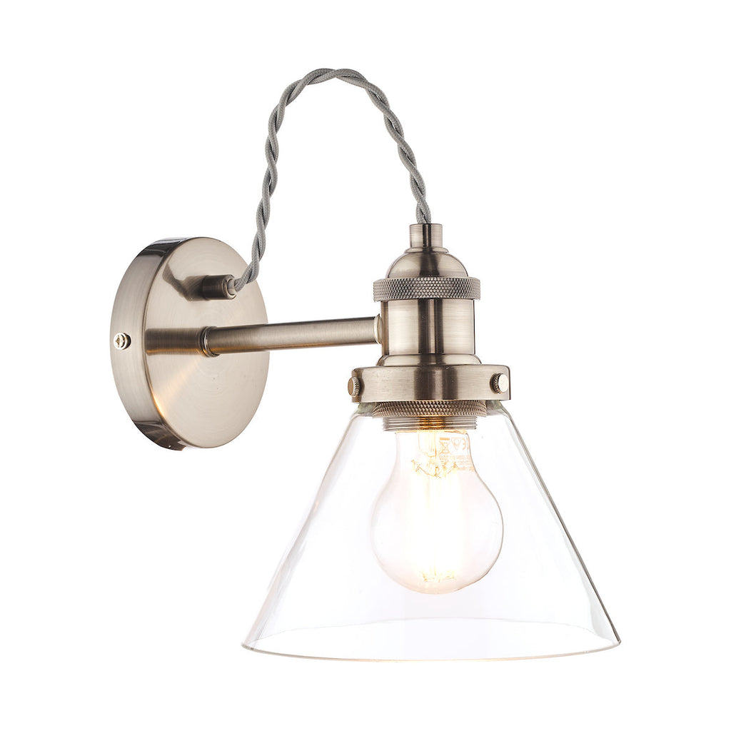 Isaac Satin Nickel 1 Light Wall Light by Laura Ashley