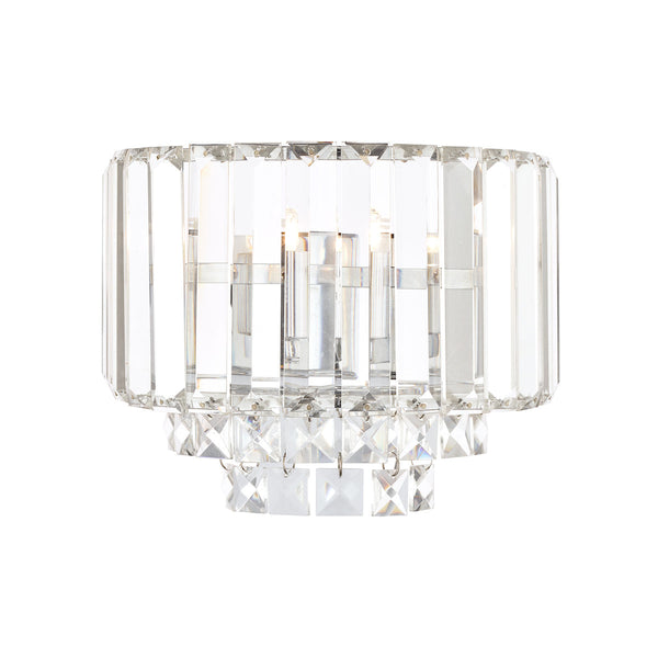 Vienna Crystal & Polished Chrome Wall Light by Laura Ashley