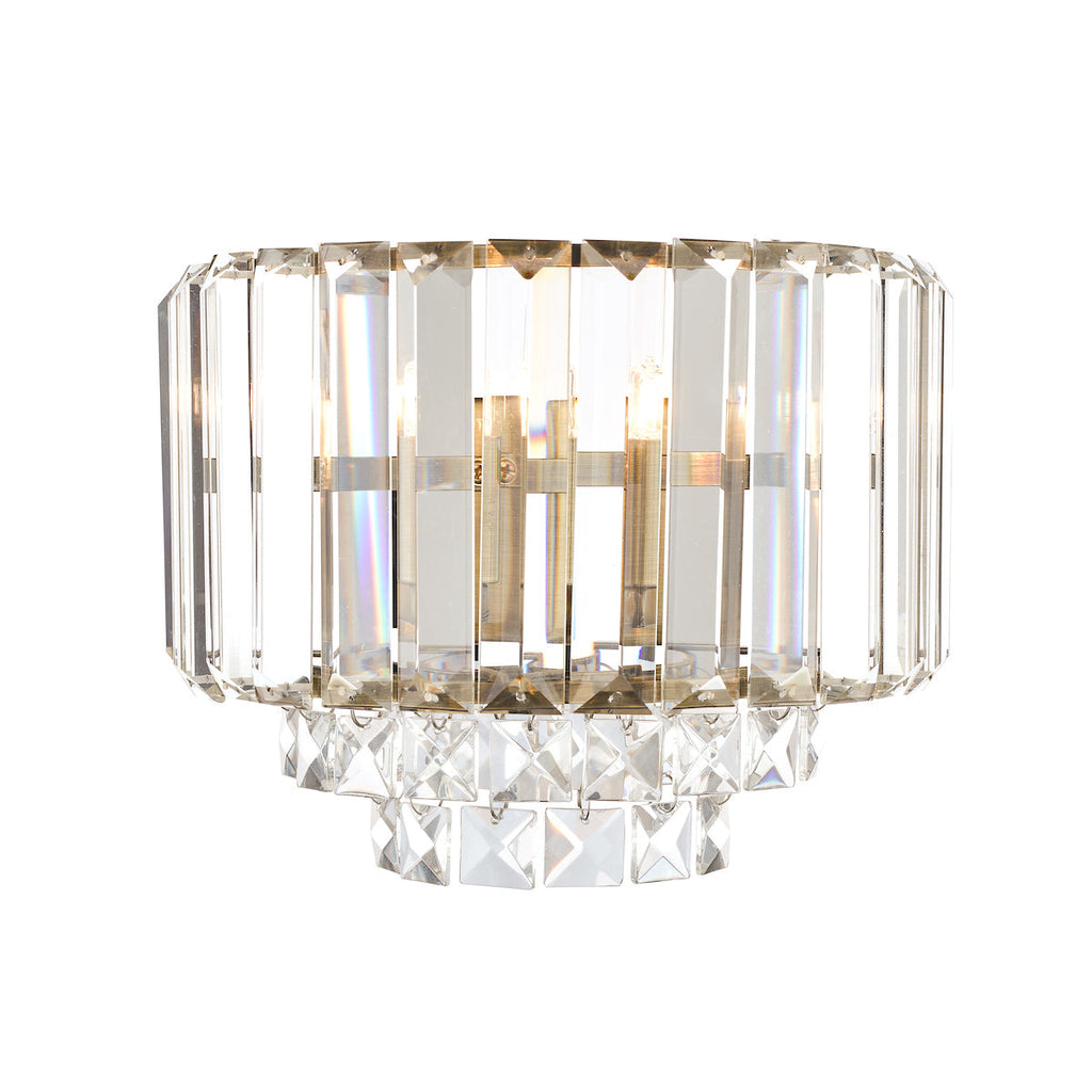 Vienna Crystal & Antique Brass Wall Light by Laura Ashley