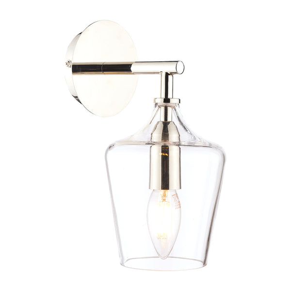 Ockley Polished Chrome & Glass 1 Light Bottle Wall Light by Laura Ashley