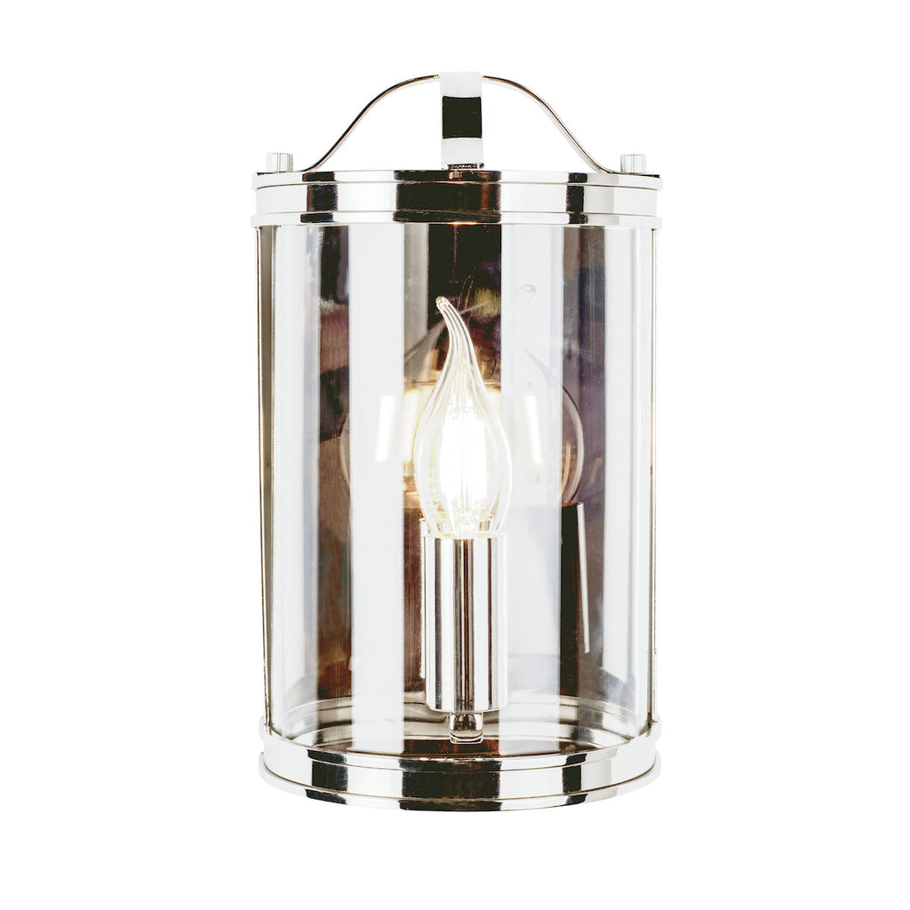 Harrington Wall Light Polished Nickel Glass by Laura Ashley