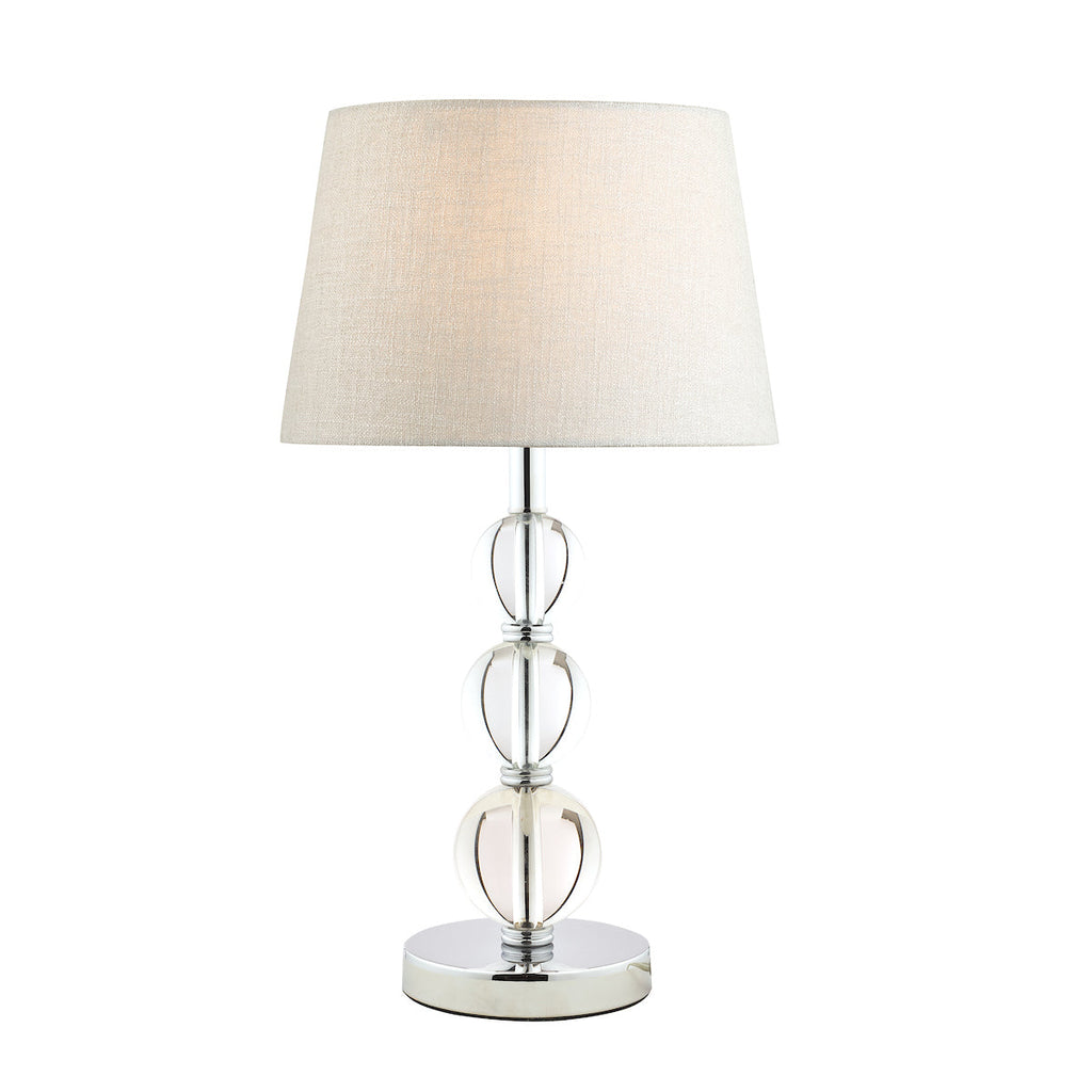 Selby Polished Nickel & Glass Ball Table Lamp Base Large by Laura Ashley