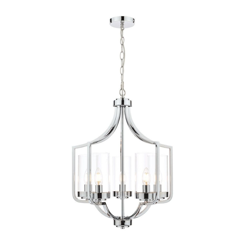 Joseph Polished Chrome 5 Light Chandelier by Laura Ashley