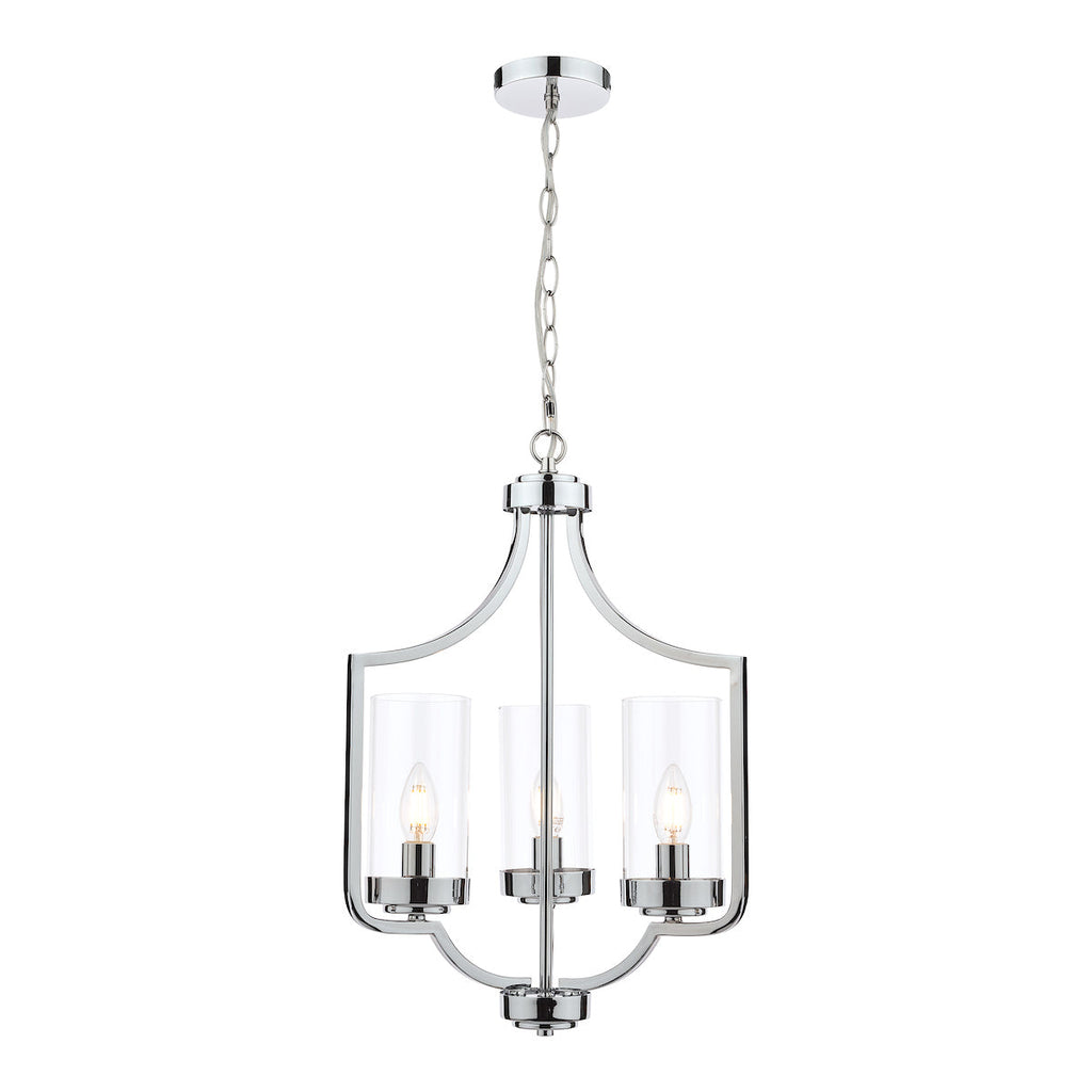 Joseph Polished Chrome 3 Light Chandelier by Laura Ashley