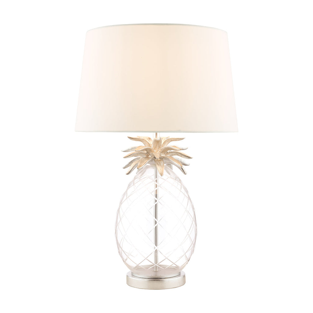 Pineapple Clear Cut Glass Table Lamp with Ivory shade by Laura Ashley