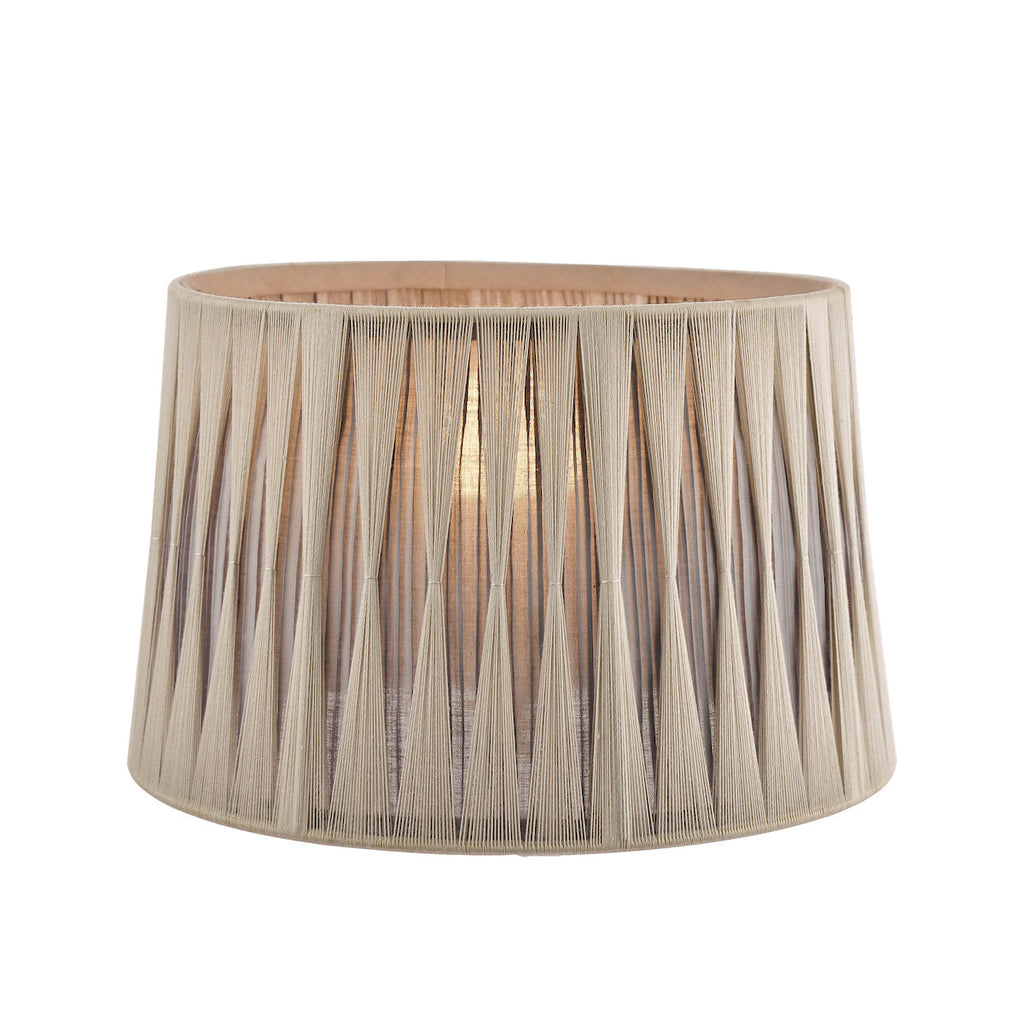 Pleated Soft Grey and Charcoal Empire Shade 14" by Laura Ashley