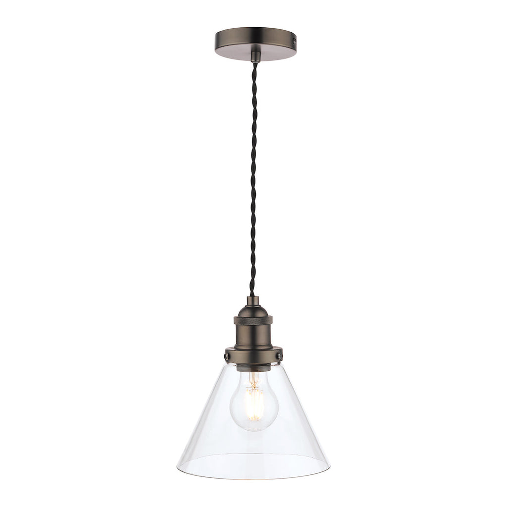 Isaac Industrial Nickel 1 Light Pendant Ceiling Light by Laura Ashley