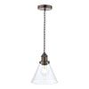 Isaac Industrial Nickel 1 Light Pendant Ceiling Light by Laura Ashley