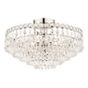 Enid 5lt Semi Flush Polished Nickel Crystal by Laura Ashley