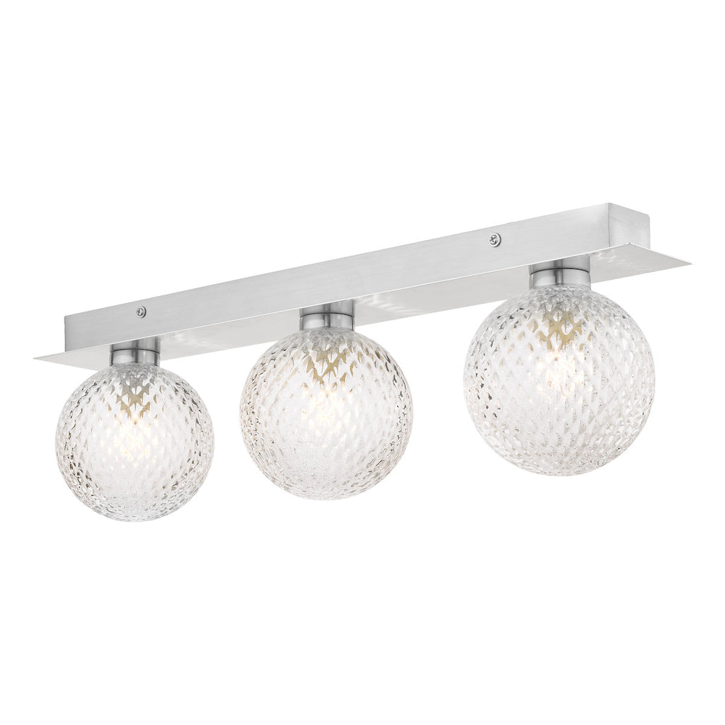 Prague 3lt Bathroom Wall Light Polished Chrome Glass IP44 by Laura Ashley