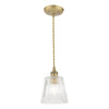 Laura Ashley Callaghan Pendant Antique Brass Ribbed Glass by Laura Ashley