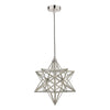 Small Star Pendant Polished Silver Glass by Laura Ashley