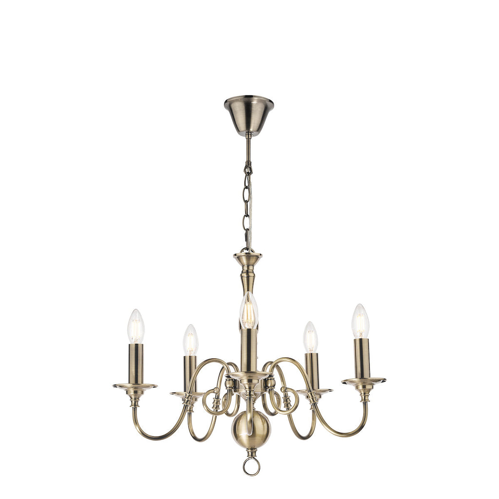 Winchester 5lt Pendant Antique Brass by Laura Ashley
