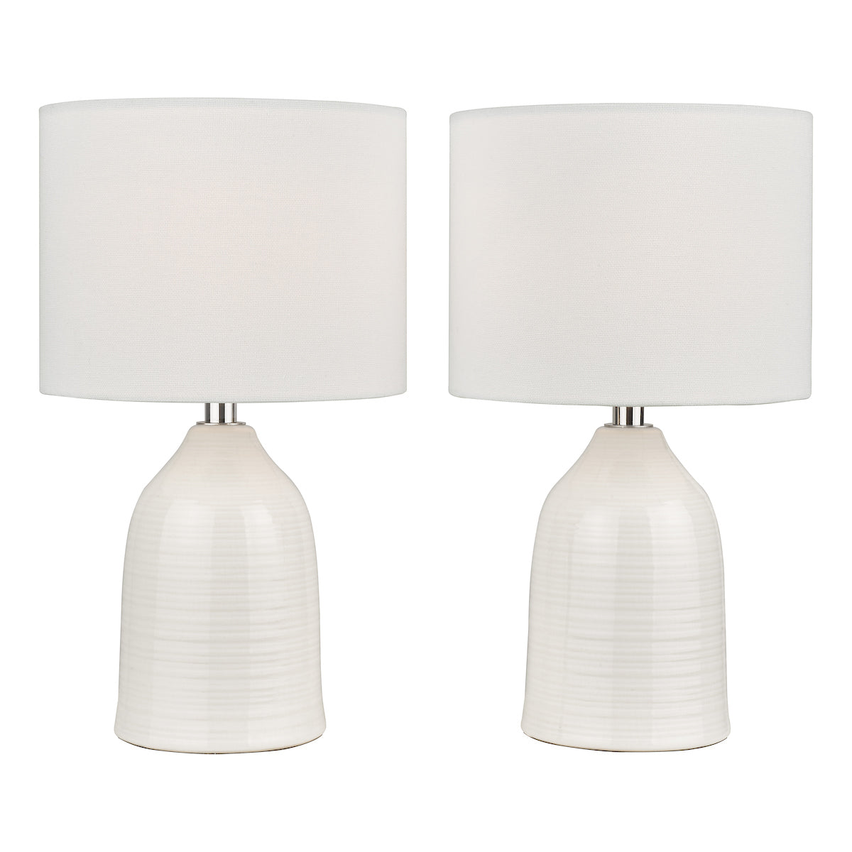 Laura Ashley - Laura Ashley Penny Twin Pack Table Lamp Cream With