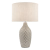 Heathfield Ceramic Table Lamp Gloss Grey With Shade by Laura Ashley
