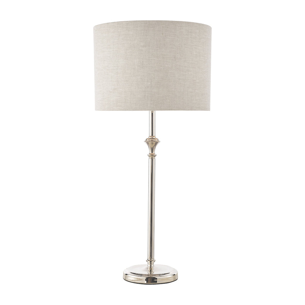 Highgrove Table Lamp Polished Nickel With Shade by Laura Ashley