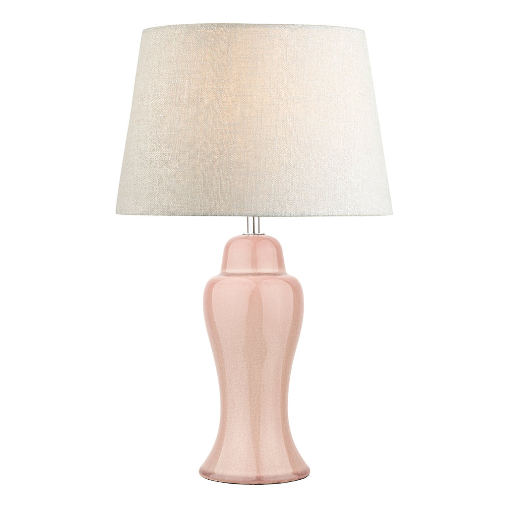 Regina Small Table Lamp Pink Blush Polished Chrome by Laura Ashley