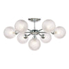 Atherton 7lt Semi Flush Polished Chrome Glass by Laura Ashley