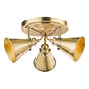Rufus 3lt Plate Spotlight Antique Brass by Laura Ashley
