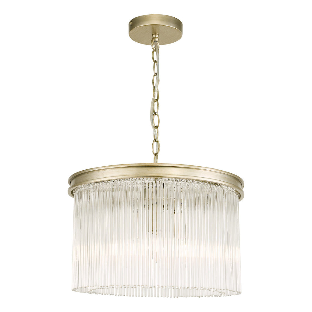 Manon 3lt Pendant Champagne Clear Glass by Laura Ashley
