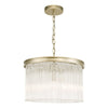 Manon 3lt Pendant Champagne Clear Glass by Laura Ashley