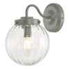 Georgie Outdoor Wall Light Matt Grey Glass IP44 by Laura Ashley