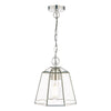 Clayton Pendant Polished Silver Glass by Laura Ashley