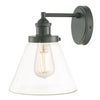 Isaac Outdoor Wall Light Charcoal Glass IP44 by Laura Ashley