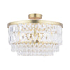 Rhosill 3 Light Semi Flush Glass & Antique Brass by Laura Ashley
