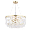 Rhosill 4 Light Pendant Glass & Antique Brass by Laura Ashley