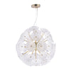 Elwick 6 Light Pendant Textured Glass & Antique Brass by Laura Ashley