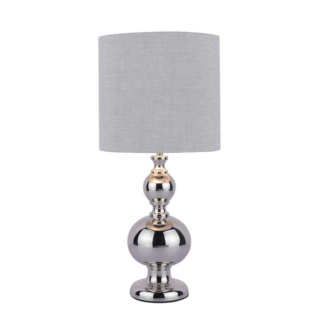 Mancot Touch Table Lamp Polished Nickel With Shade by Laura Ashley