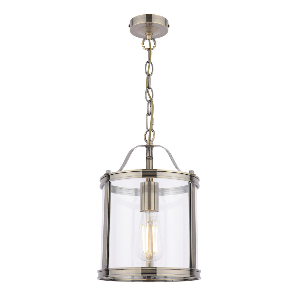 Harrington Antique Brass 1 Light Lantern Ceiling Light by Laura Ashley
