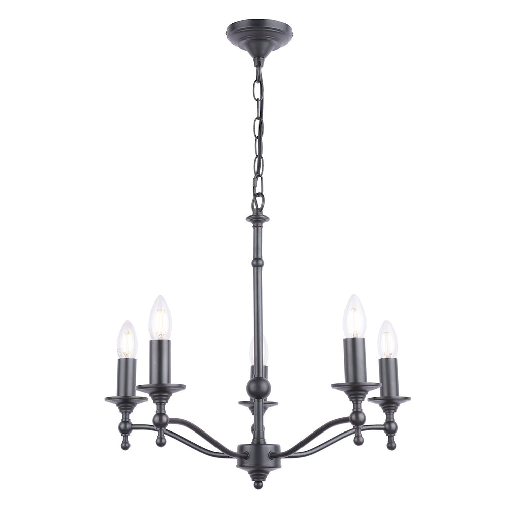 Ludchurch 5 Light Chandelier Industrial Black Fitting Only by Laura Ashley
