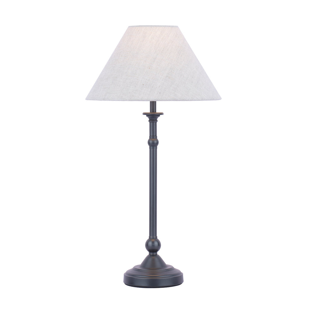 Ludchurch Table Lamp Industrial Black With Shade by Laura Ashley