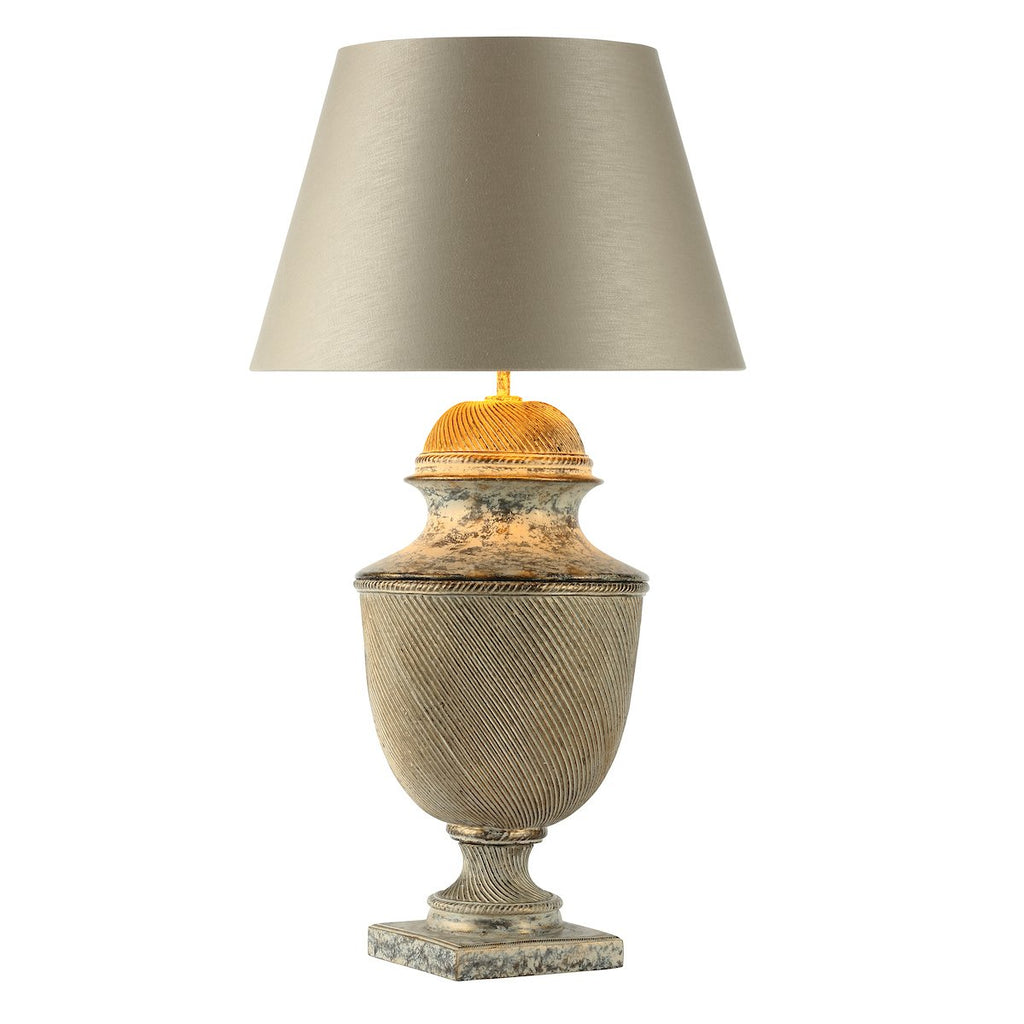 LATTICE table lamp large in cream and gold by David Hunt Lighting