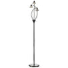 Luther 3 Light Floor Lamp complete with Crystal Glass Black Chrome by Dar Lighting