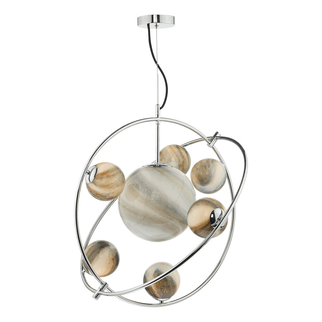 dar-lighting-mikara-7-light-pendant-polished-chrome-glass