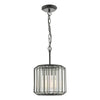 dar-lighting-Naeva Pendant Satin Black & Crystal