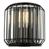dar-lighting-Naeva 2 Light Wall Light Matt Black Glass