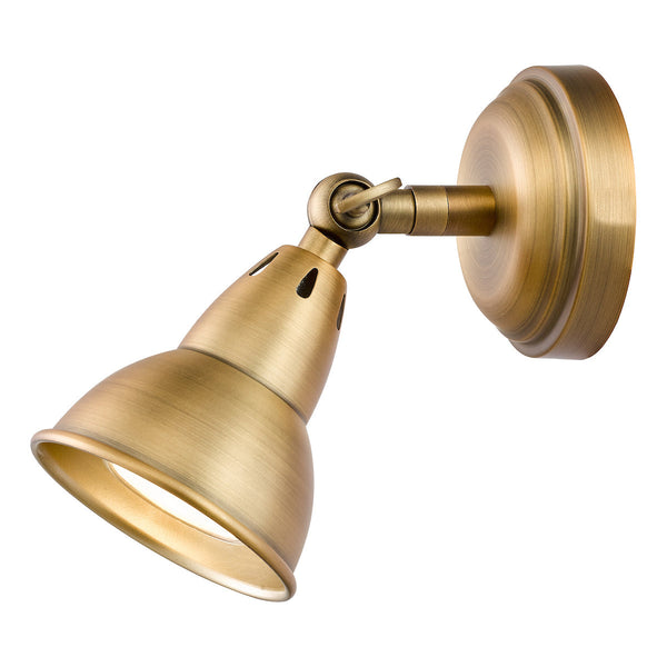 dar-lighting-Nathaniel 1 Light Single Spotlight Aged Brass